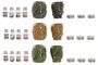 DKD Home Decor Set de 9 Quemadores de Aceites Esenciales Buda en Gres