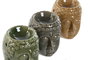 DKD Home Decor Set de 9 Quemadores de Aceites Esenciales Buda en Gres