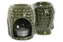 DKD Home Decor Set de 9 Quemadores de Aceites Esenciales Buda en Gres