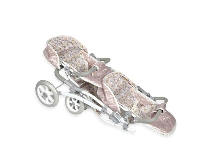 Muñecas Arias Coche Gemelar Fantasy 45x70x73 cm con Bolso