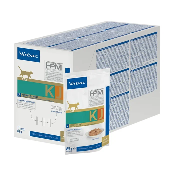Virbac HPM KJ2 Kidney and Joint Mousse para gatos (12 x 85g) Virbac HPM KJ2 Kidney and Joint Mousse para gatos (12 x 85g)