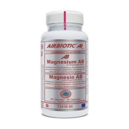 AIRBIOTIC Magnesium Bisglicinato 150 mg, 60 Cápsulas, 60Cap., Suplemento de Magnesio para Energía y Sistema Nervioso