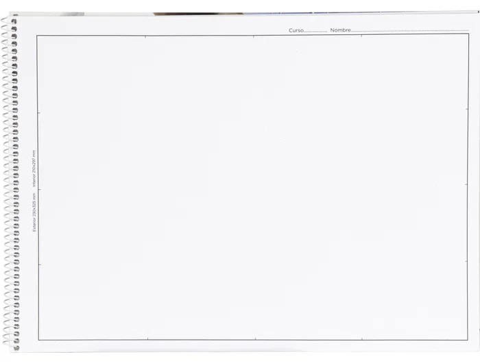 Liderpapel Bloc de dibujo lineal arquitectura espiral 230x325 mm 20 hojas 130g/m2 con recuadro perforado