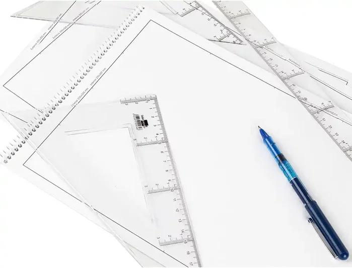 Liderpapel Bloc de dibujo lineal arquitectura espiral 230x325 mm 20 hojas 130g/m2 con recuadro perforado