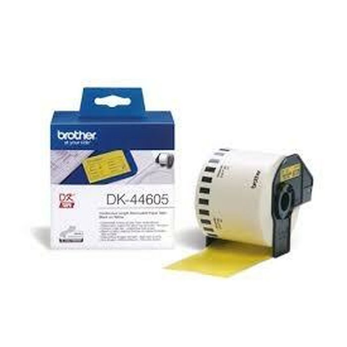 Brother DK-44605 Cinta Continua de Papel Térmico Removible Amarillo 62mm x 30,48m Brother DK-44605 Cinta Continua de Papel Térmico Removible Amarillo 62mm x 30,48m