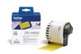 Brother DK-44605 Cinta Continua de Papel Térmico Removible Amarillo 62mm x 30,48m