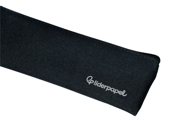 Liderpapel Estuche portatodo plano estrecho negro