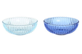DKD Home Decor Bandeja Vaciapolsillos de Cristal Atlántico, Surtido de 2 Modelos
