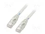 TELEGÄRTNER Patch cord Cat 5 U/UTP 1,5m Gris