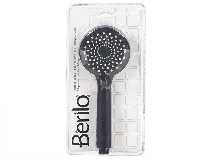 Berilo Teléfono Ducha Negro Blanco 23.5x10x4.5 cm (Set de 12)