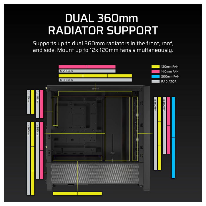 Corsair PC Housing Frame 4000D RS ARGB / CC-9011296-WW Black