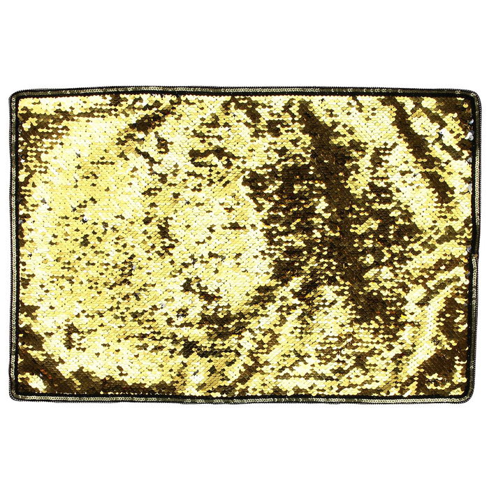 Totally Addict Individual con Lentejuelas Rosa-Amarillo, Amarillo-Negro, Rosa-Negro Personalizable 40x30 cm