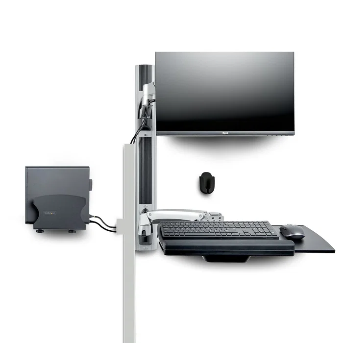 StarTech Estación de Trabajo de Montaje en Pared para Monitor, Teclado, Ratón y CPU