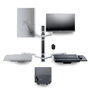 StarTech.com Estación de Trabajo Soporte de Pared para Monitor VESA de 27-32 Pulgadas con Bracket para CPU y Bandeja para Teclado/Ratón