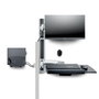 StarTech.com Estación de Trabajo Soporte de Pared para Monitor VESA de 27-32 Pulgadas con Bracket para CPU y Bandeja para Teclado/Ratón