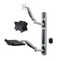 StarTech.com Estación de Trabajo Soporte de Pared para Monitor VESA de 27-32 Pulgadas con Bracket para CPU y Bandeja para Teclado/Ratón