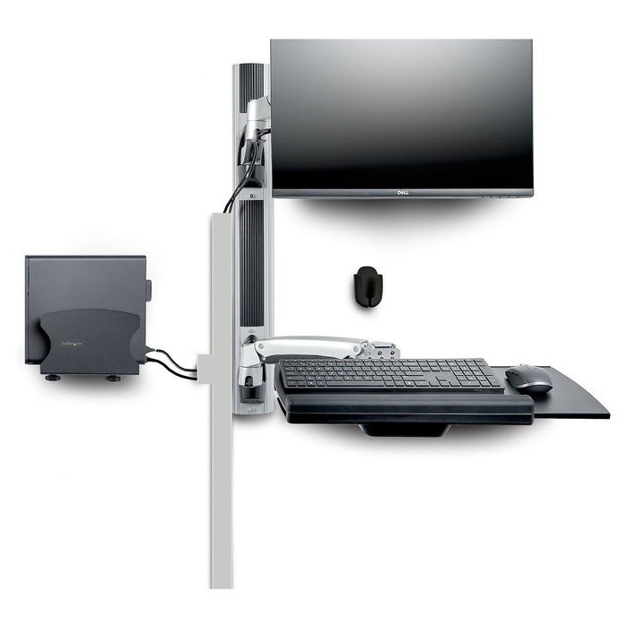 StarTech Estación de trabajo montable en pared | Rack | Soporte para PC/Monitor | Para oficina y casa