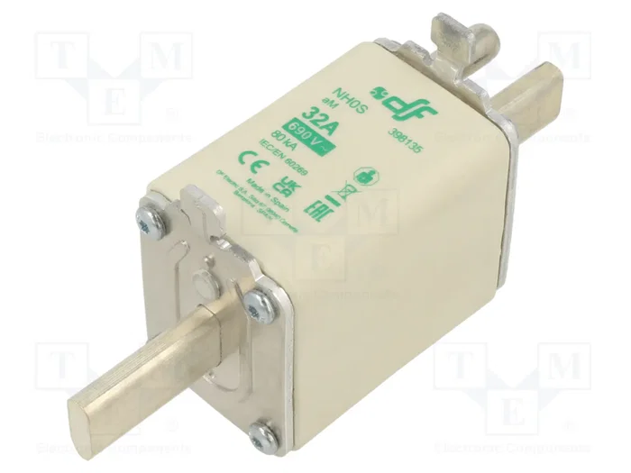 DF ELECTRIC Fusible NH0S de Cerámica 32A 690VAC aM DF ELECTRIC Fusible NH0S de Cerámica 32A 690VAC aM