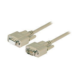EFB Elektronik Cable de extensión VGA HD-DSub 15, 2 m, Beige
