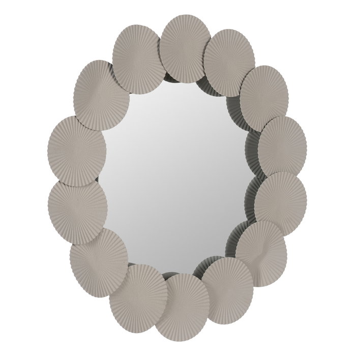 Espejo Blanco Metal Decoración 75 X 4 X 75 cm