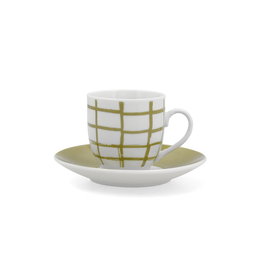 Set 6 Tazas con Plato Porcelana Kansas Quid 9 cL