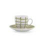 Set 6 Tazas con Plato Porcelana Kansas Quid 9 cL