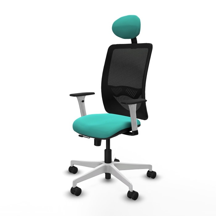 PIQUERAS Y CRESPO Silla de oficina Zulema con mecanismo Sincro/Traslack, color Turquesa y Negro PIQUERAS Y CRESPO Silla de oficina Zulema con mecanismo Sincro/Traslack, color Turquesa y Negro
