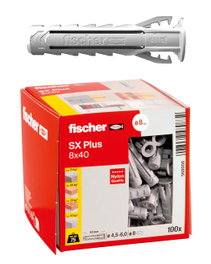 FISCHER Taco SX Plus 8x40 Gris (100 Unidades)​