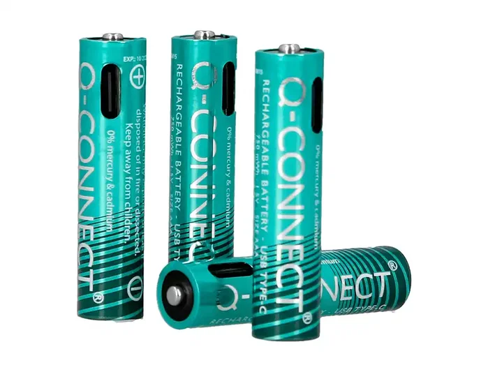 Q-connect Pilas AAA Recargables USB-C 500mAh (4 unidades)