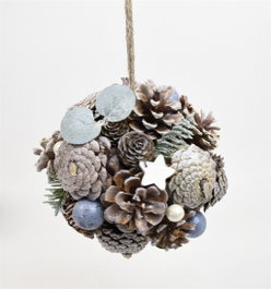 DKD Home Decor Bola de Decoración Piñas Natural Decapé