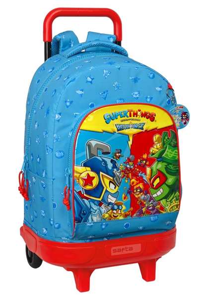 SAFTA Mochila Superthings Rescue Force con Ruedas Extraíbles Azul