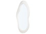Giftdecor Espejo Blanco Plastico Forma Redonda Alto 120 cm Ancho 50 cm Profundidad 4 cm (Set de 2)