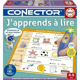 Educa Conector Estoy Aprendiendo a Leer - Juego Educativo para Niños a Partir de 4 Años, con 90 Preguntas y 12 Temas