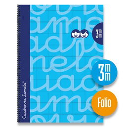 Lamela Bloc Tapa Forrada Fº 80H Cuadrovia 3 Mm Azul (Set de 5)