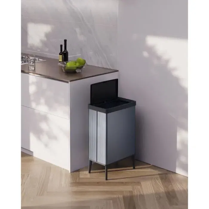 Curver Papelera VERTO Apertura Táctil 54 L Azul Perla CUR3253924865195