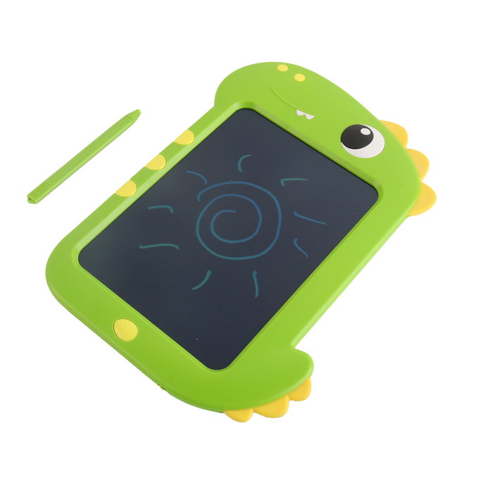 Tachan Tablet LCD de Escritura Tachan para Niños, Pantalla 8.5 Pulgadas para Dibujar y Borrar, Forma de Dinosaurio, Juguete Educativo +3 Años