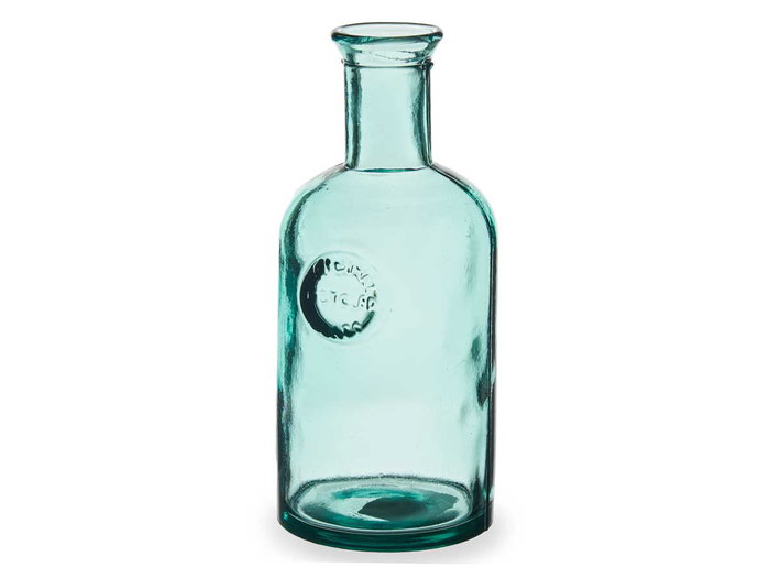 Botella Decorativa Vidrio Stamp Transparente 1.5L 27 cm (13x12x26.5 cm) Giftdecor (Set de 6)