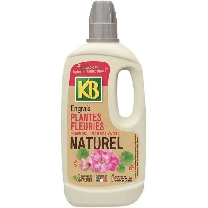 KB Fertilizante Líquido Natural para Plantas con Flores Geranios Dipladenias Perennes 1L KB Fertilizante Líquido Natural para Plantas con Flores Geranios Dipladenias Perennes 1L