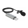 DeLOCK Micrófono de corbata/solapa USB Omnidireccional 24 bit/192 kHz Negro