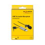 DeLOCK Micrófono de corbata/solapa USB Omnidireccional 24 bit/192 kHz Negro