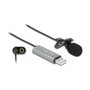 DeLOCK Micrófono de corbata/solapa USB Omnidireccional 24 bit/192 kHz Negro