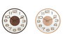 DKD Home Decor Reloj de Pared Símil Madera Pack de 2 unidades