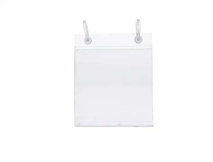 Q-Connect Soporte Portaprecios con Clip para Cesta Metálica, Etiqueta 76x80 mm, Incluye 2 Agujeros de Fijación