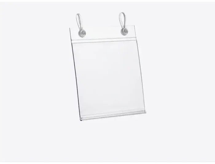 Q-Connect Soporte Portaprecios con Clip para Cesta Metálica, Etiqueta 76x80 mm, Incluye 2 Agujeros de Fijación