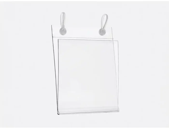 Q-Connect Soporte Portaprecios con Clip para Cesta Metálica, Etiqueta 76x80 mm, Incluye 2 Agujeros de Fijación