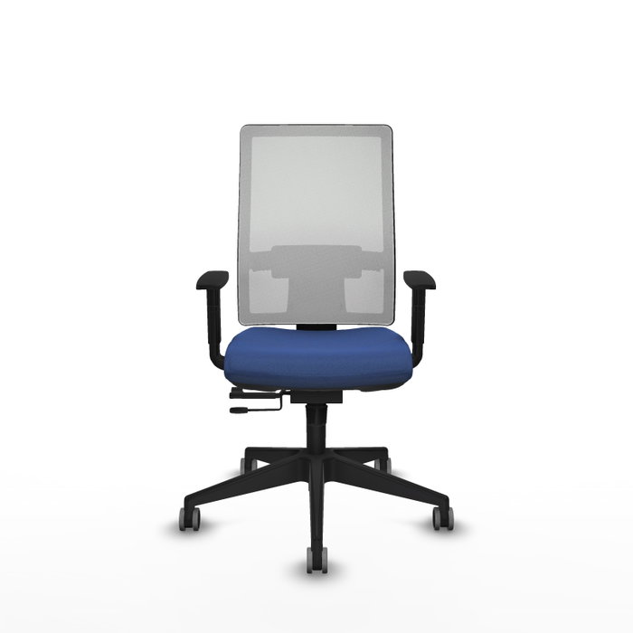 PIQUERAS Y CRESPO Silla de oficina Horna, Sincro/Traslack, Azul marino/Blanco