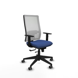 PIQUERAS Y CRESPO Silla de oficina Horna, Sincro/Traslack, Azul marino/Blanco