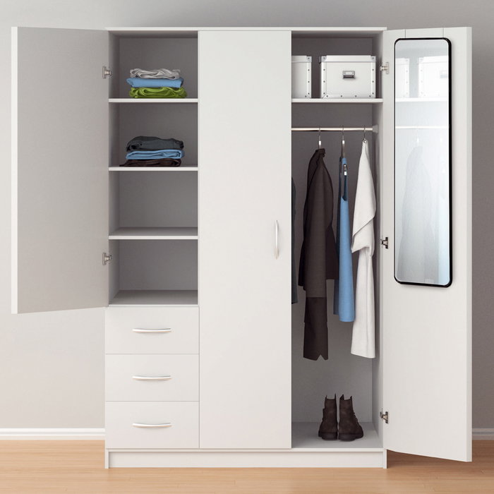 Home Deco Factory Espejo Essentiel Puerta con Marco Negro Redondeado 30x120 cm para Habitaciones Armarios Baños