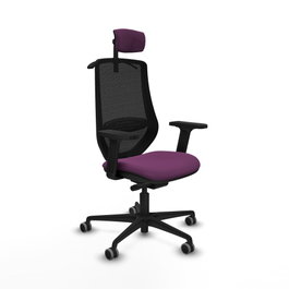 PIQUERAS Y CRESPO Silla de oficina Mardos con mecanismo Sincro/Traslack Morada