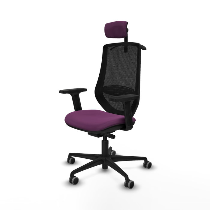 PIQUERAS Y CRESPO Silla de oficina Mardos con mecanismo Sincro/Traslack Morada